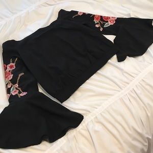 LF Floral Embroidered Top